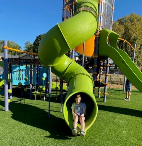 boy in slide 