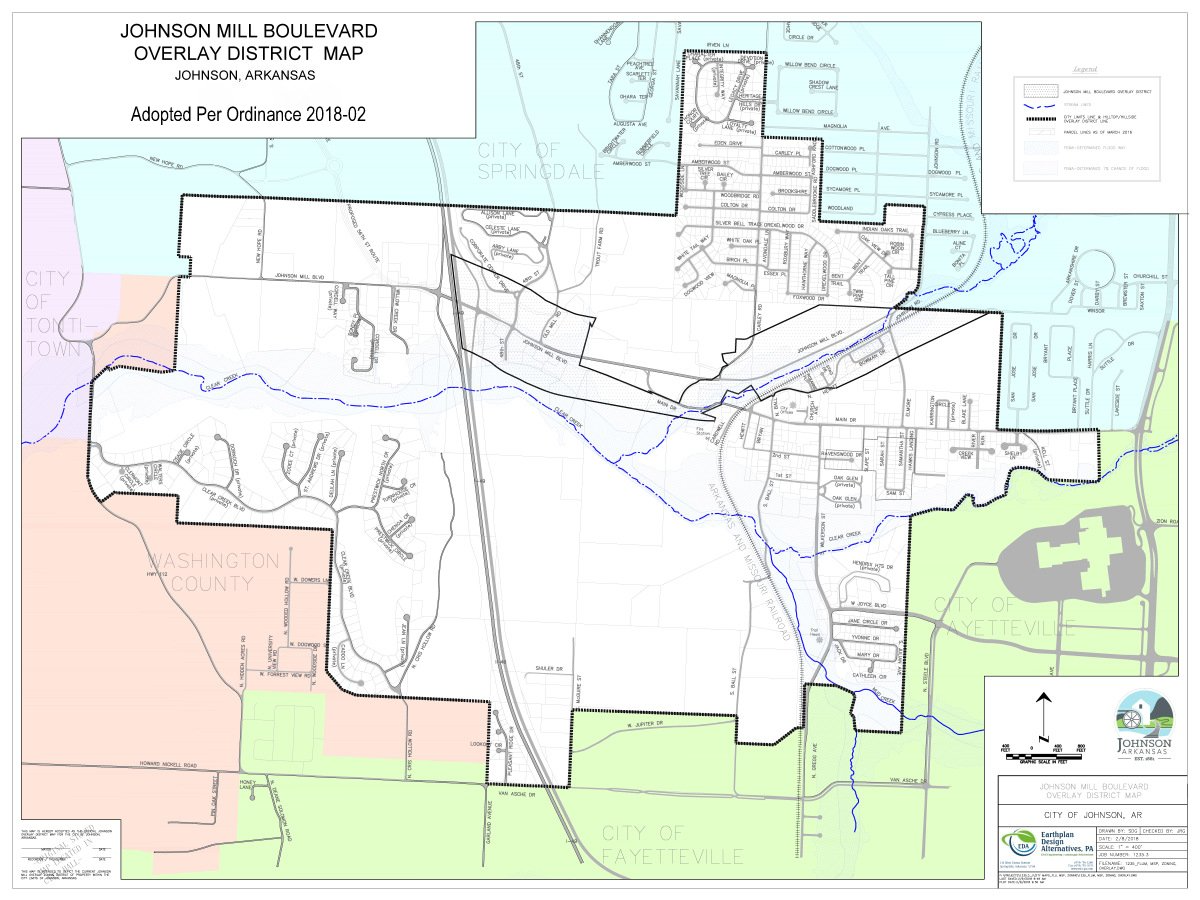 Johnson Mill overlay district map