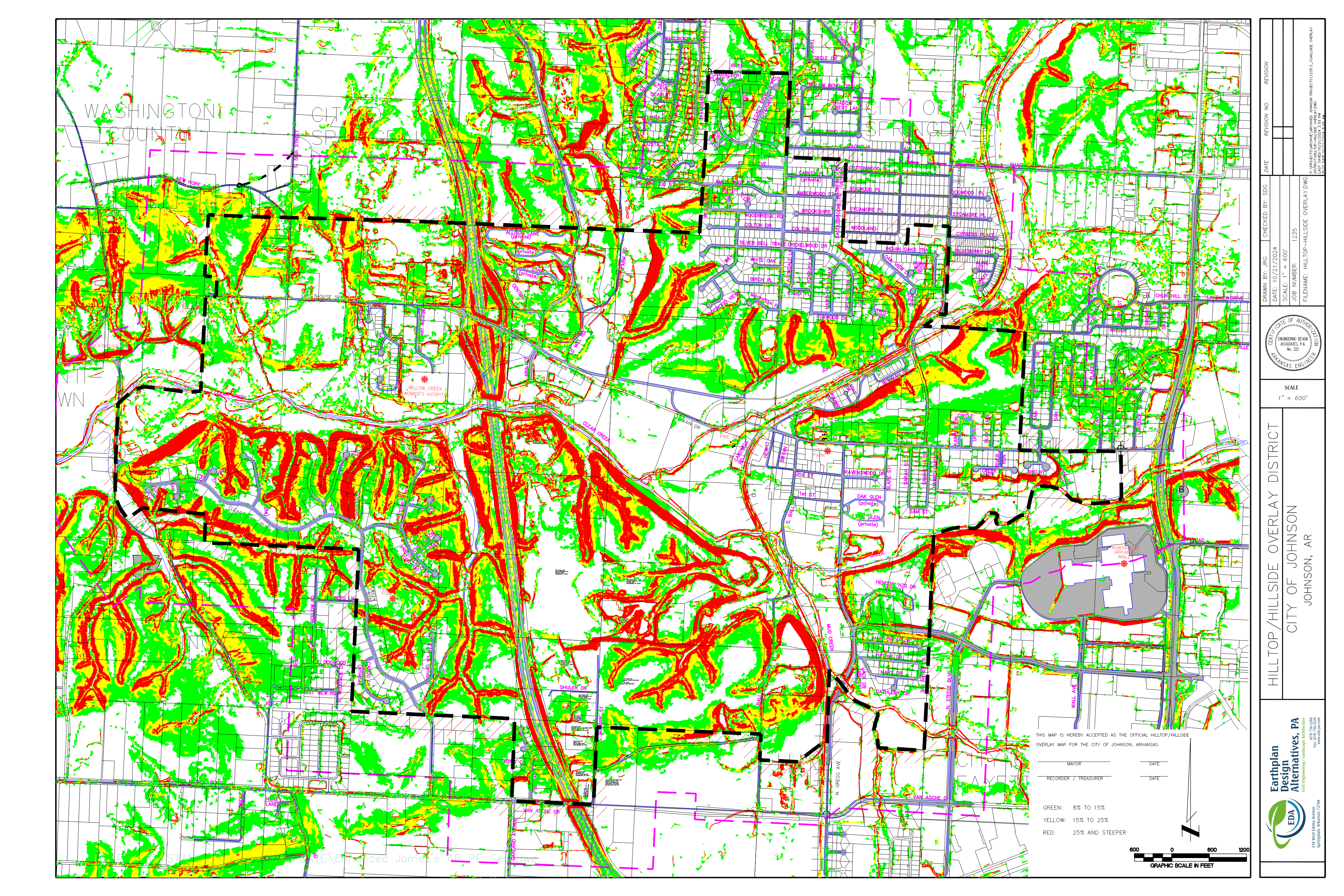 Hilltop Hillside Overlay Map