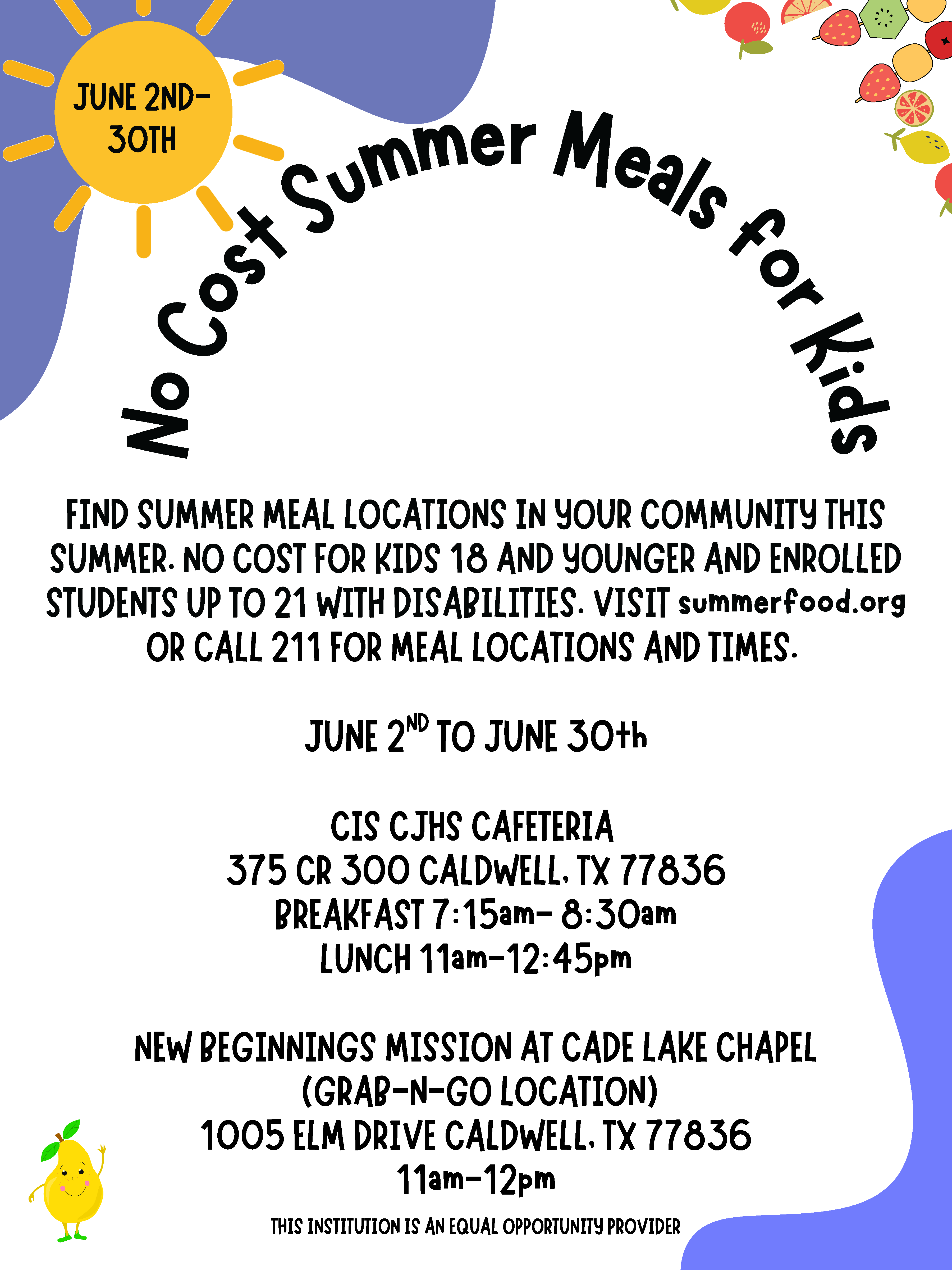 Summer Feeding Flyer