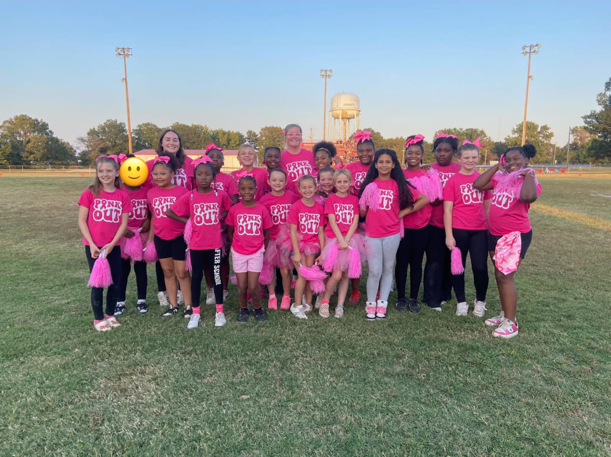 PeeWee Cheerleaders Pink out