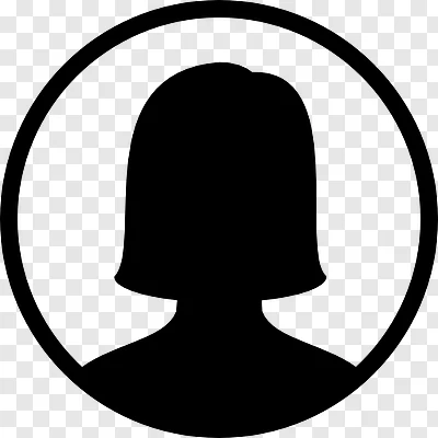 Female Silhouette in Circle