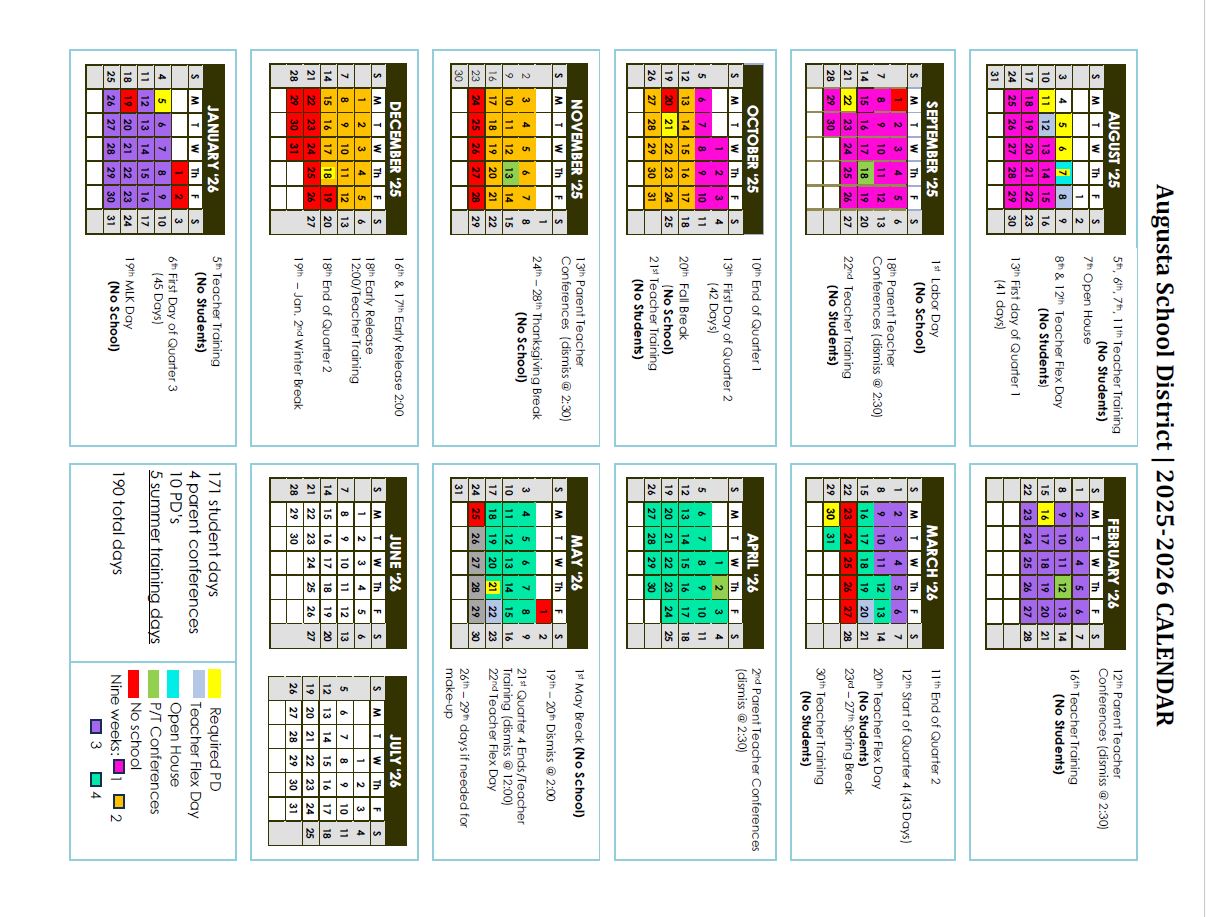 2025 - 2026 School Year Calendar