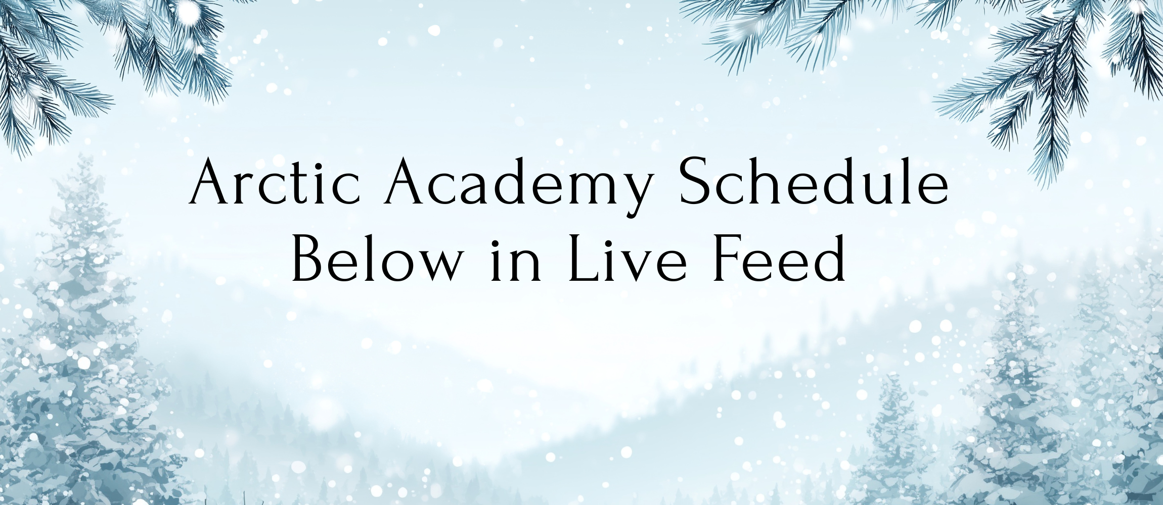Arctic Academy Schedule