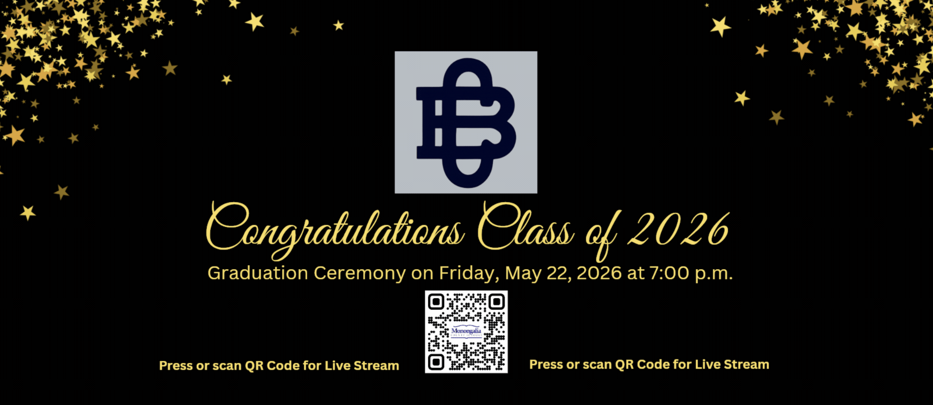 Congratulations Class of 2026 Graduation Ceremony on May 22, 2026 at 7:00 PM  logo