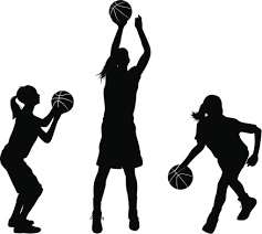 girls basketball silhouettes 