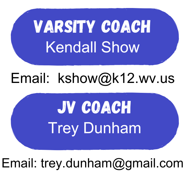 name of each coach, Kendall Show and Trey Dunham with email info.