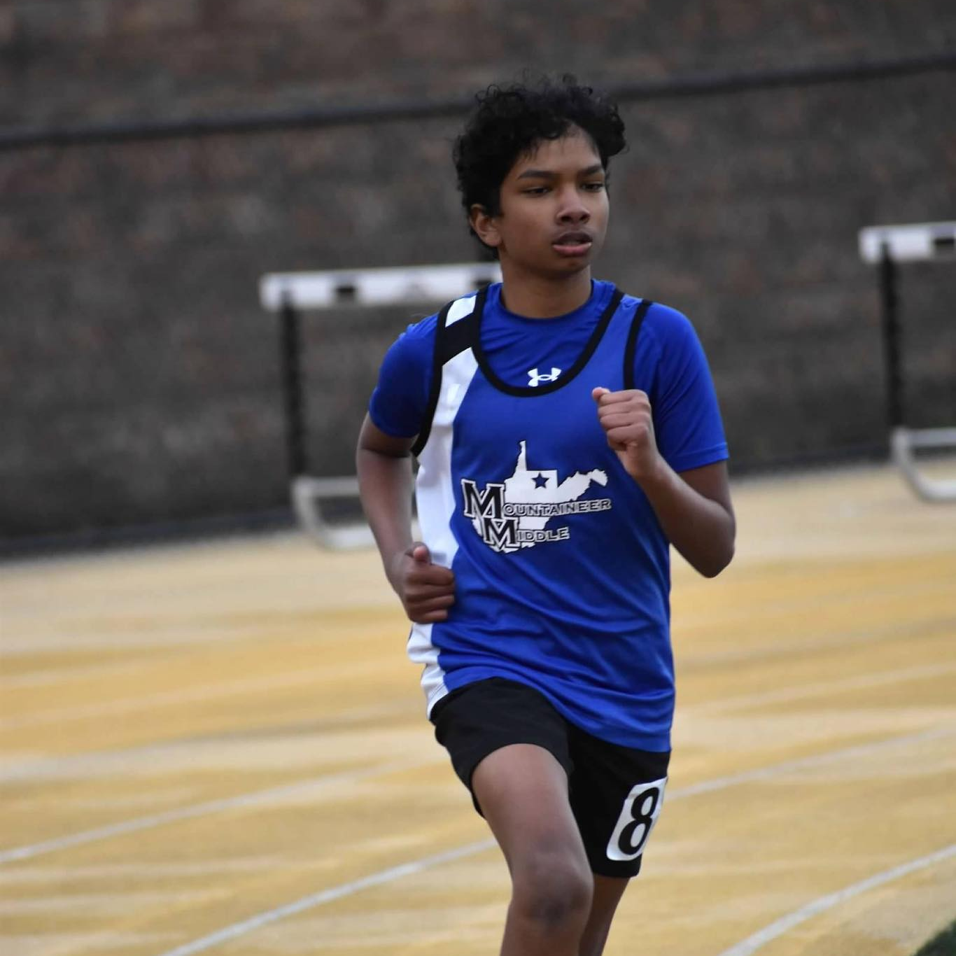 student running