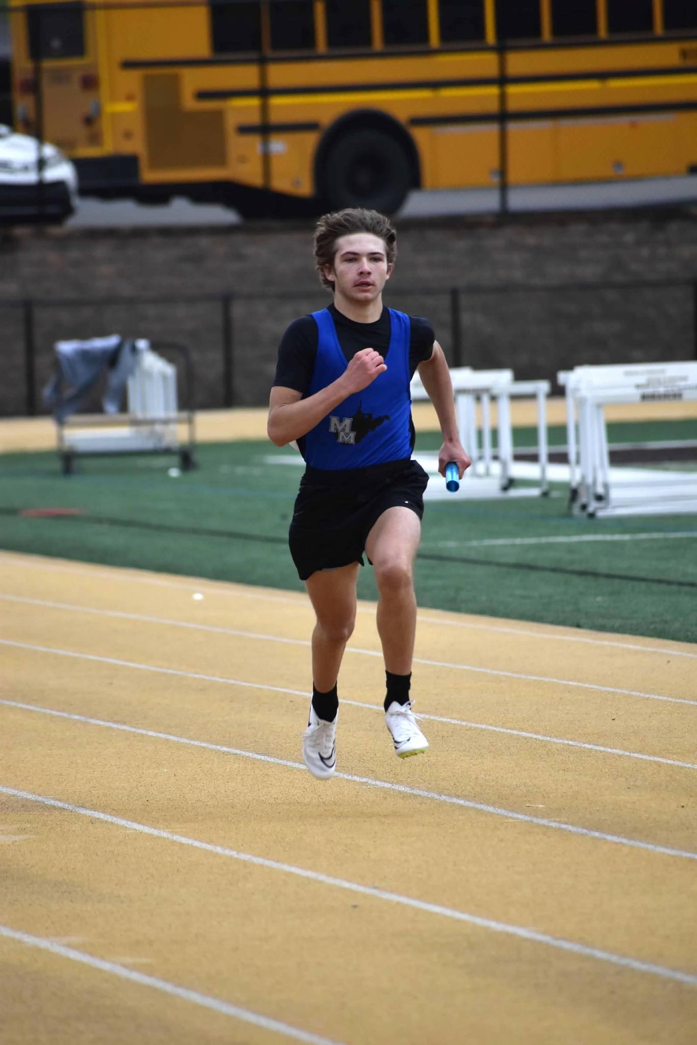  boy running hard