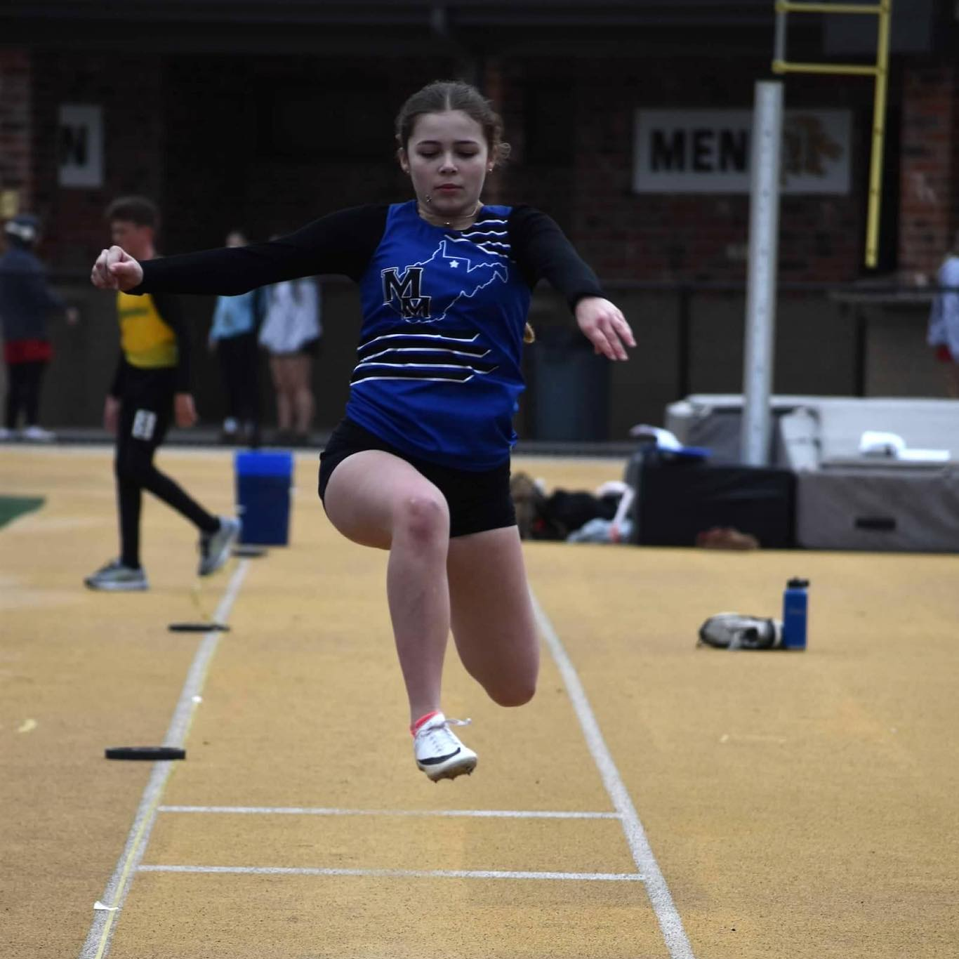 long jump of a girl