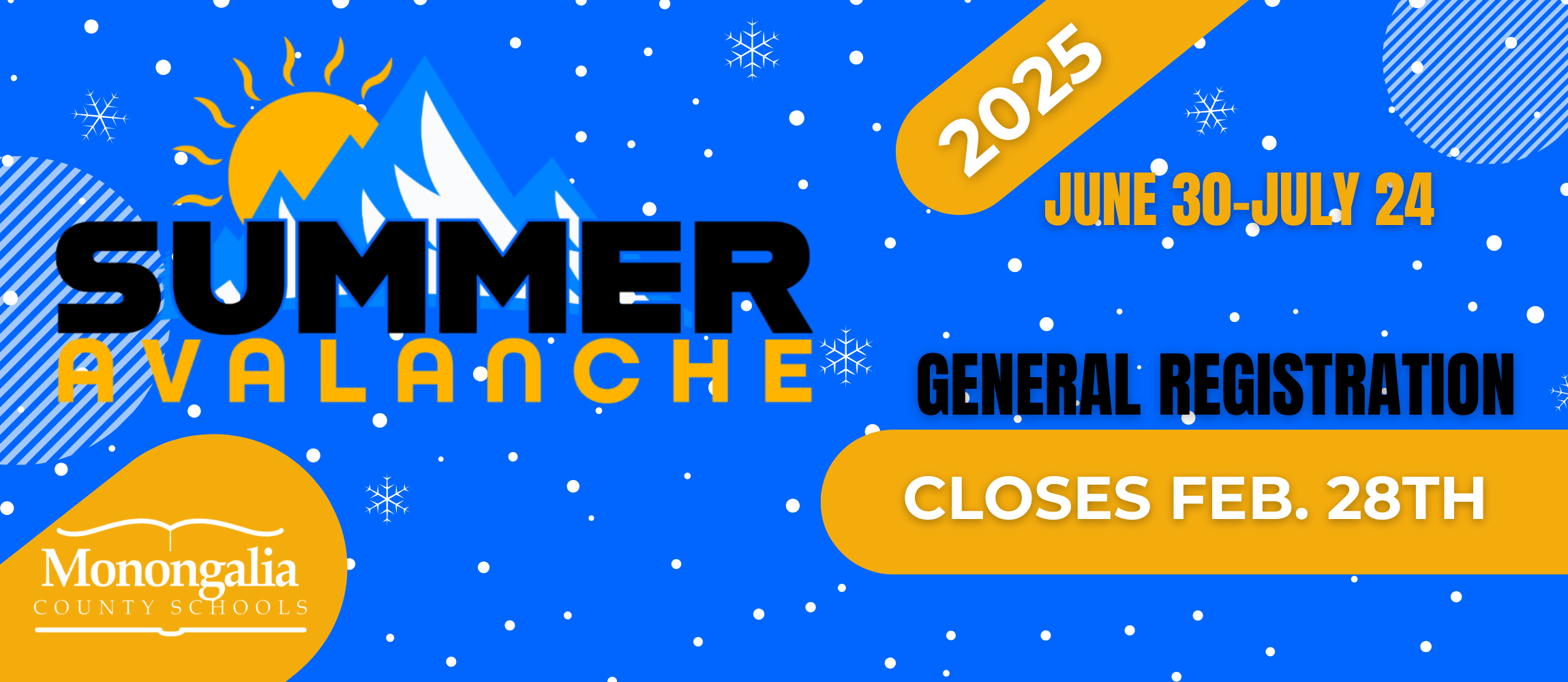 Summer Avalanche General Registration CLOSES February 28, 2025