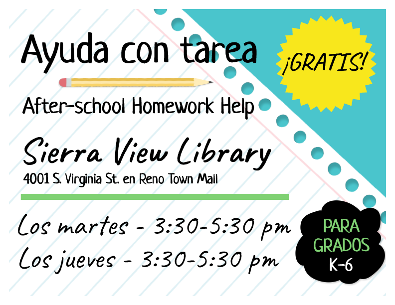 After-school homework help flyer (spanish)