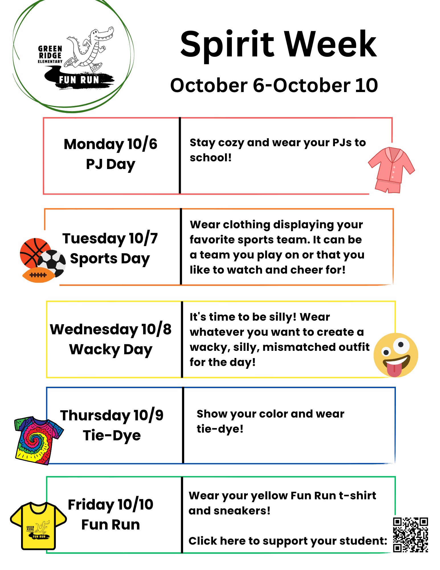 spirit week flyer