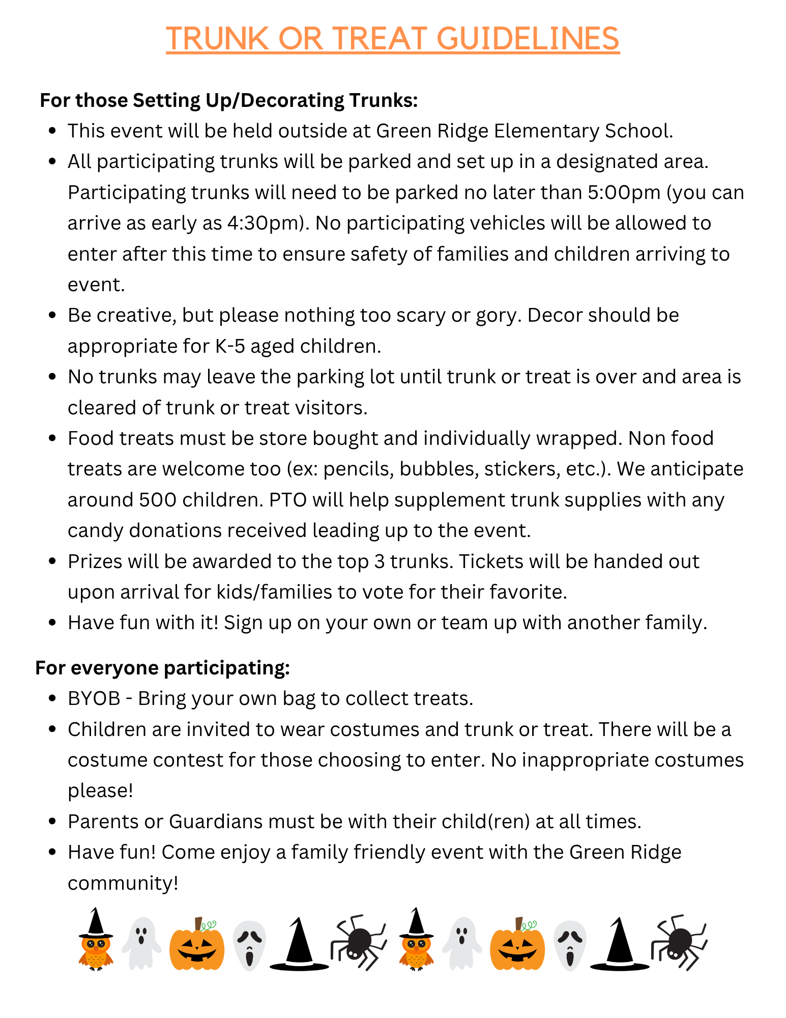 Trunk or Treat Flyer 2