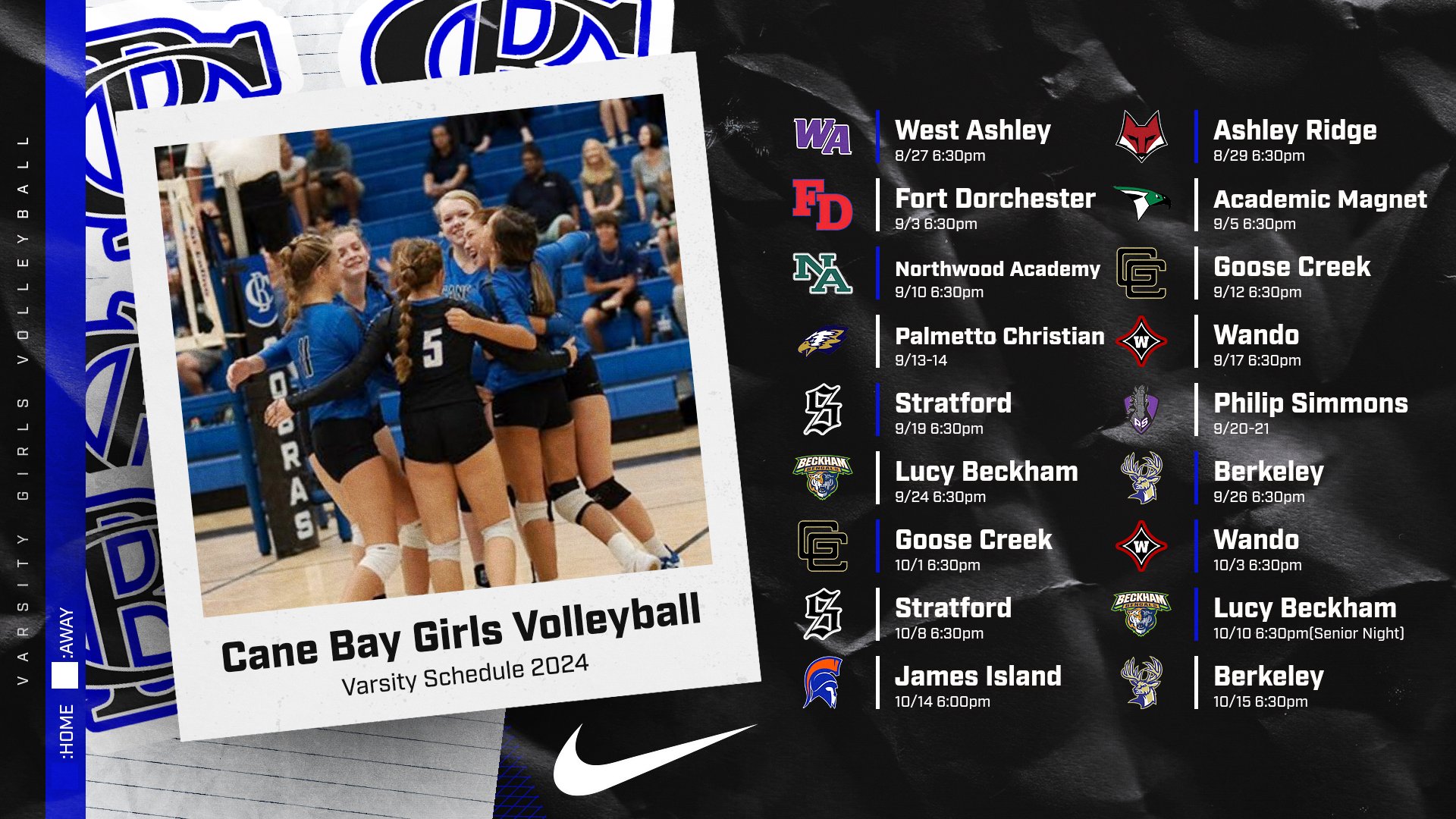 Varsity Girls Volleyball Schedule