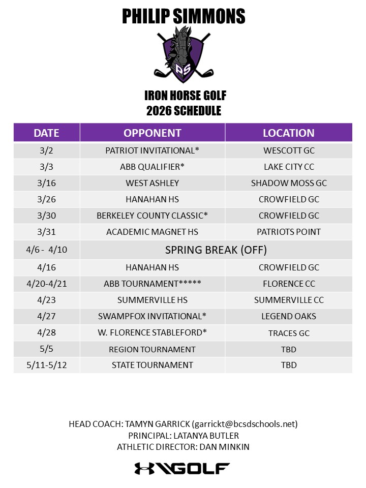 Golf Schedule
