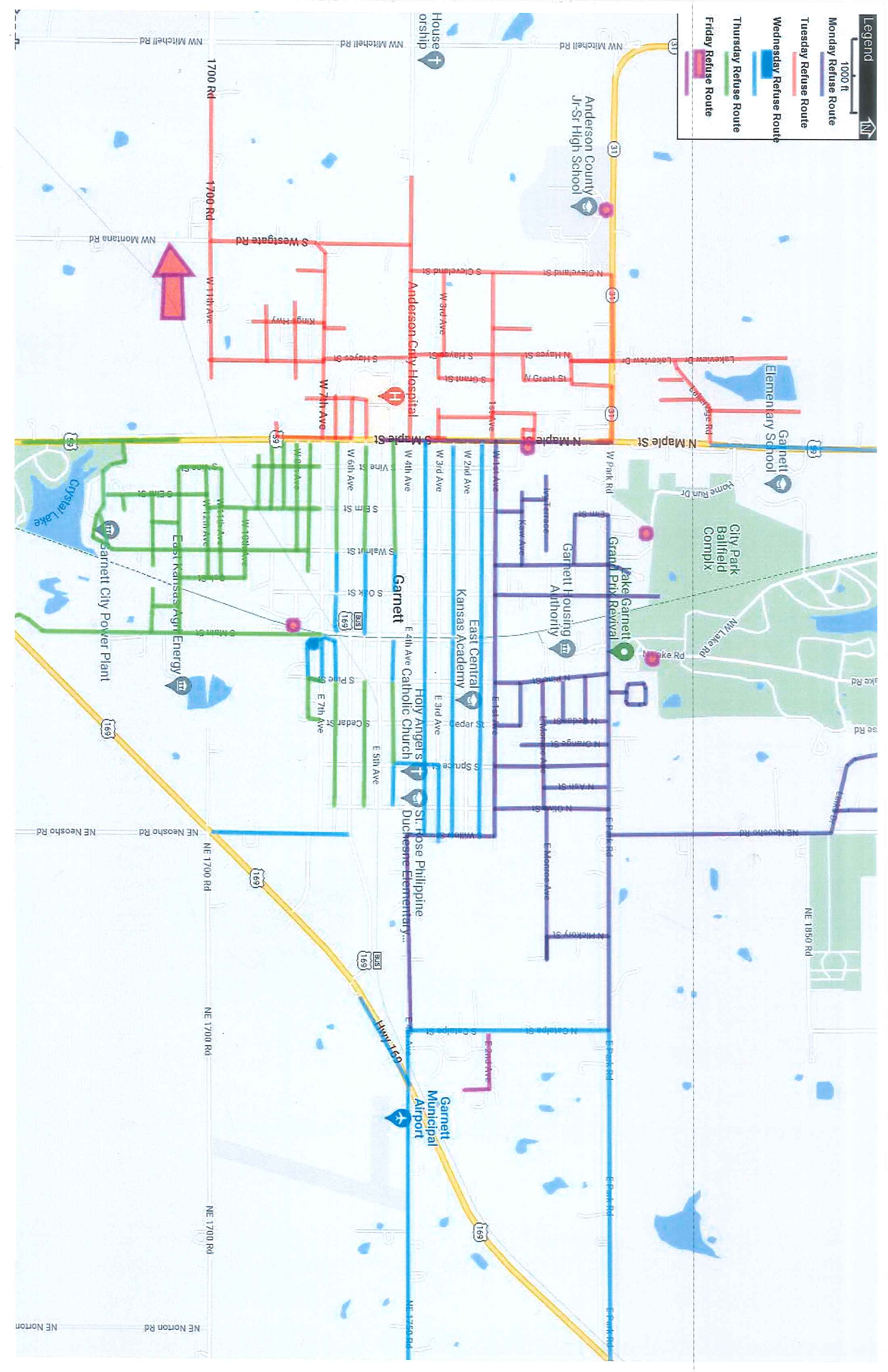Trash Route Map