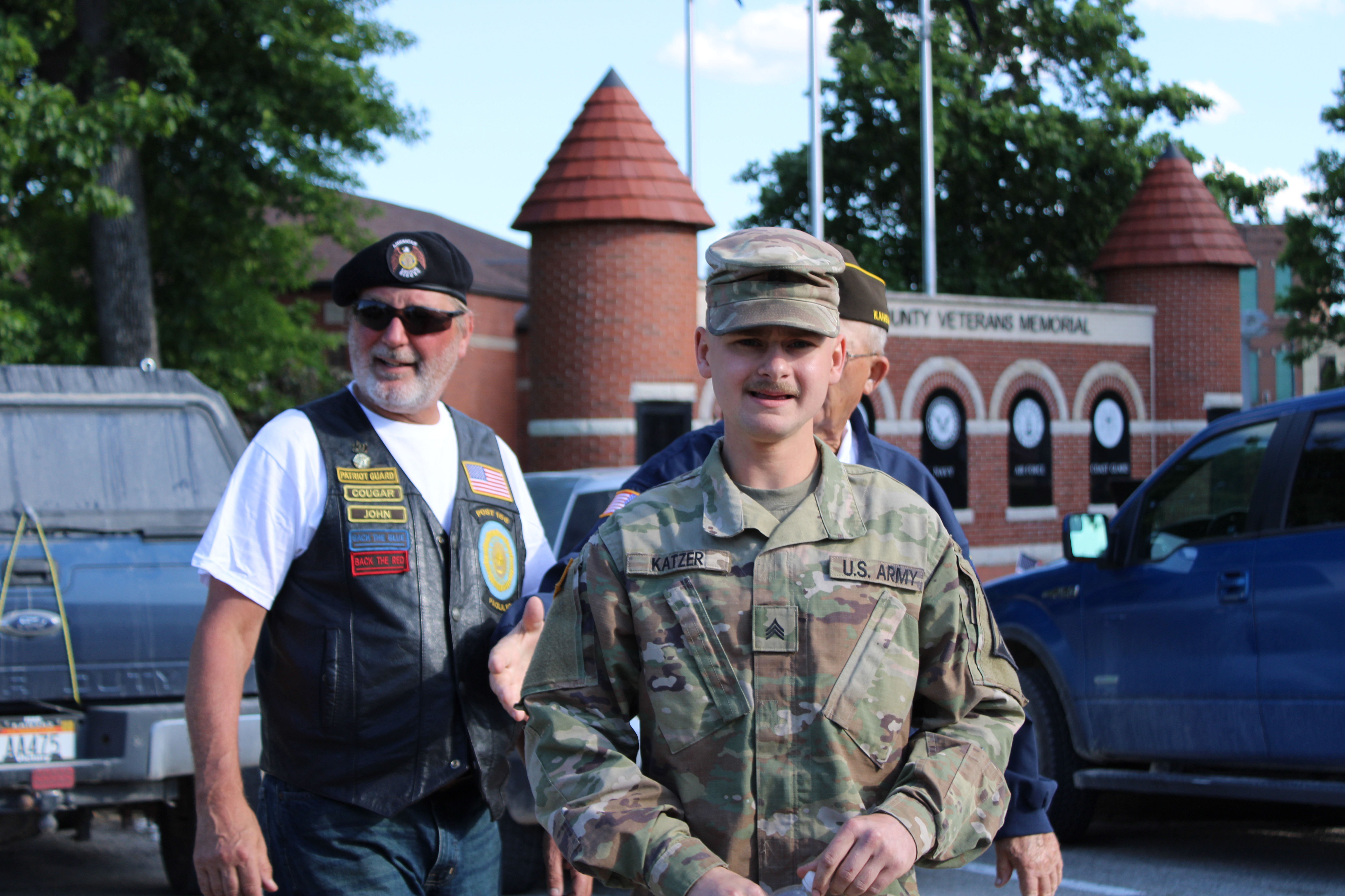 Soldier at Veterans Memorial