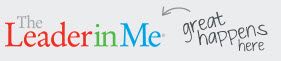 colorful banner that says leader in me and great things happens here
