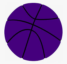 Drawing of a purple basketball