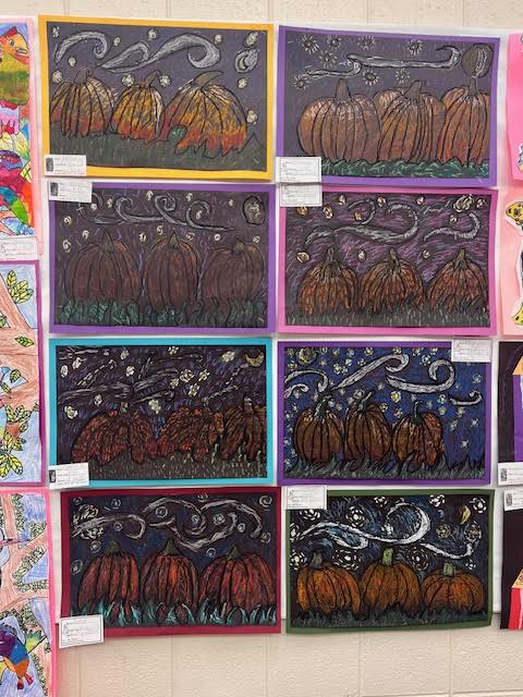 Pumpkin  creations from Ms. Couch's class in Art
