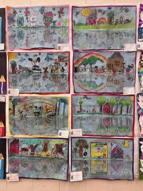 Oil pastel artwork from Ms. Couch's class