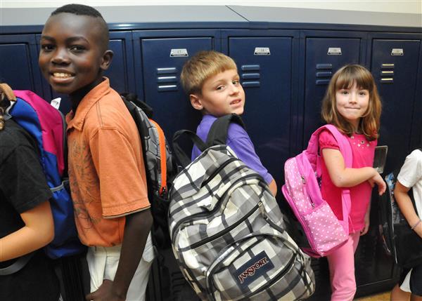 students smiling for picture