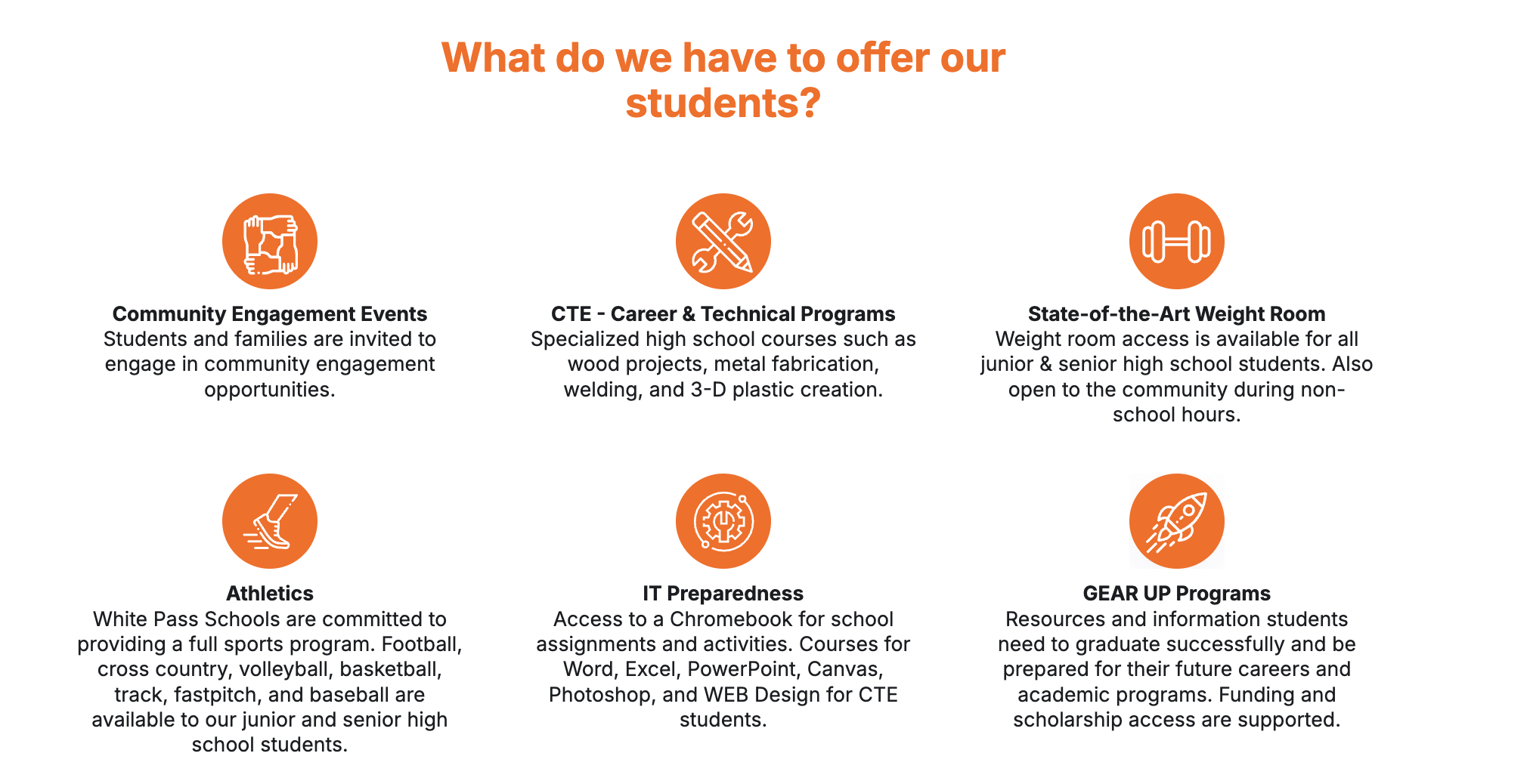 We offer our students 1