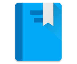 A blue notebook