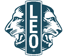 A logo with two lion heads