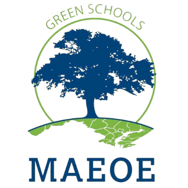 Green Schools MAEOE - Blue tree with green Maryland map