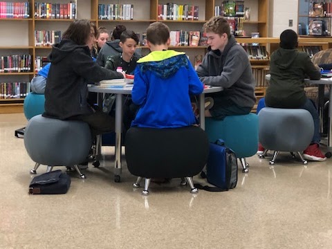 students with books