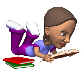 Render of girl reading a book