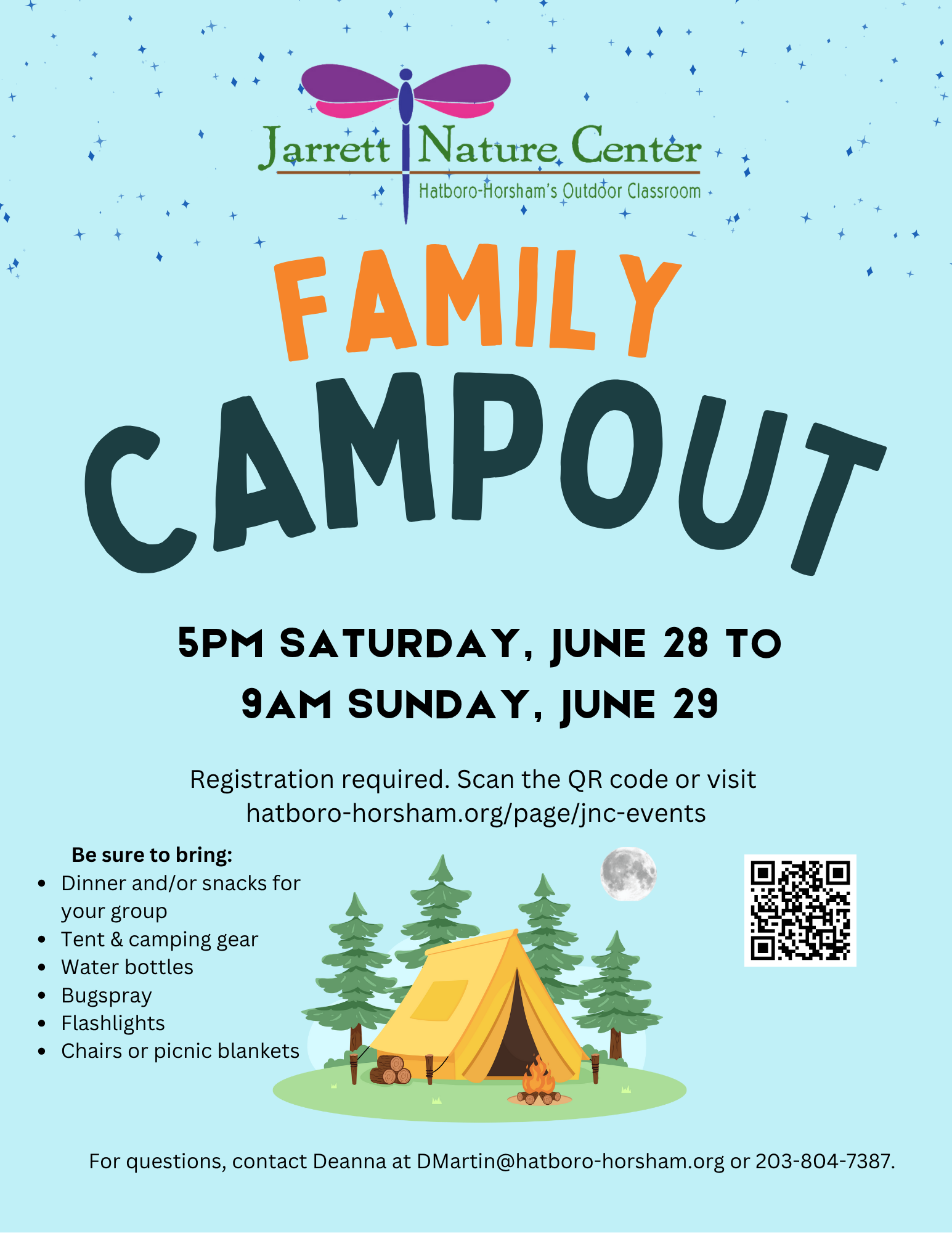 Family Campout- June 28-29th. Register online.