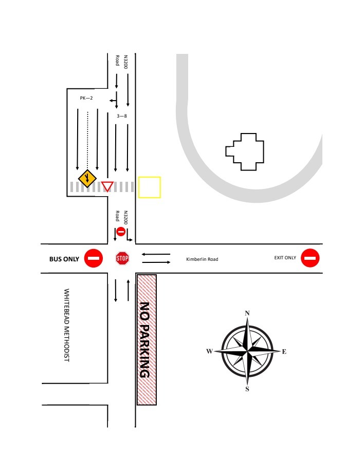 Parent Pick Up Route map