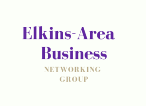 Logo for the Elkins-Area Business Networking Group. The text "Elkins-Area" is written above "Business Networking Group".