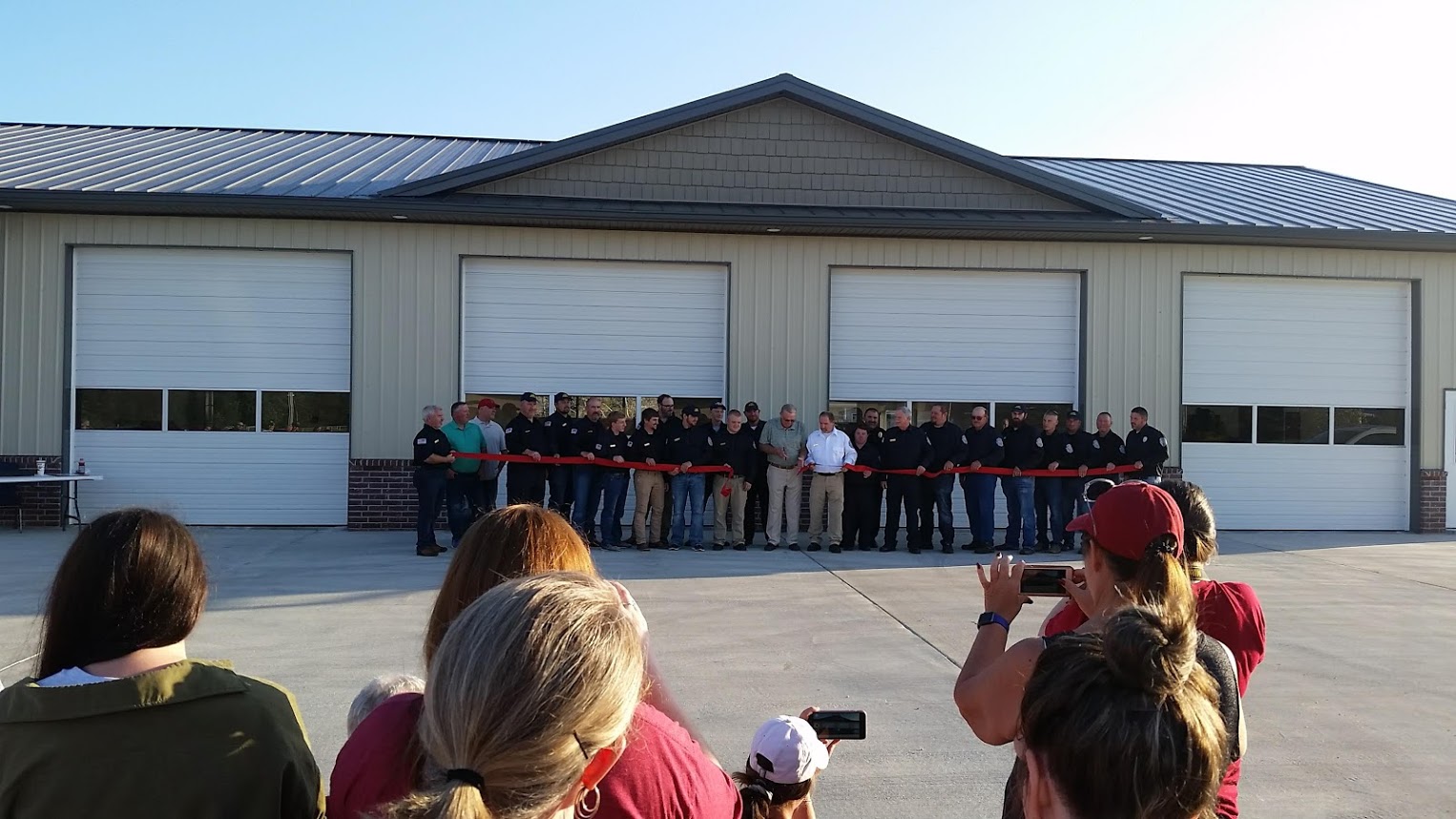 Image of ribbon cutting ceremony for fire deparment