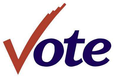 A "vote" text with a "check" symbol at letter "v".
