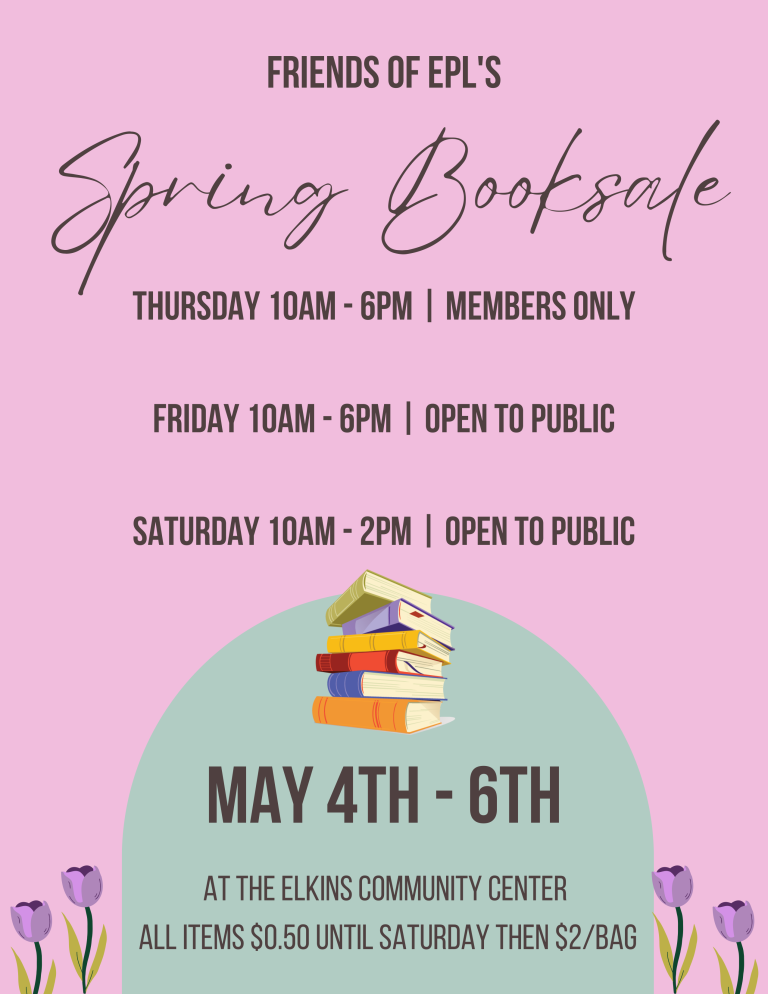 Friends of EPL's Spring Booksale Flyer
