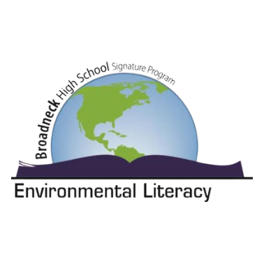 Broadneck High School Signature Program Environmental Literacy image of glob and open book