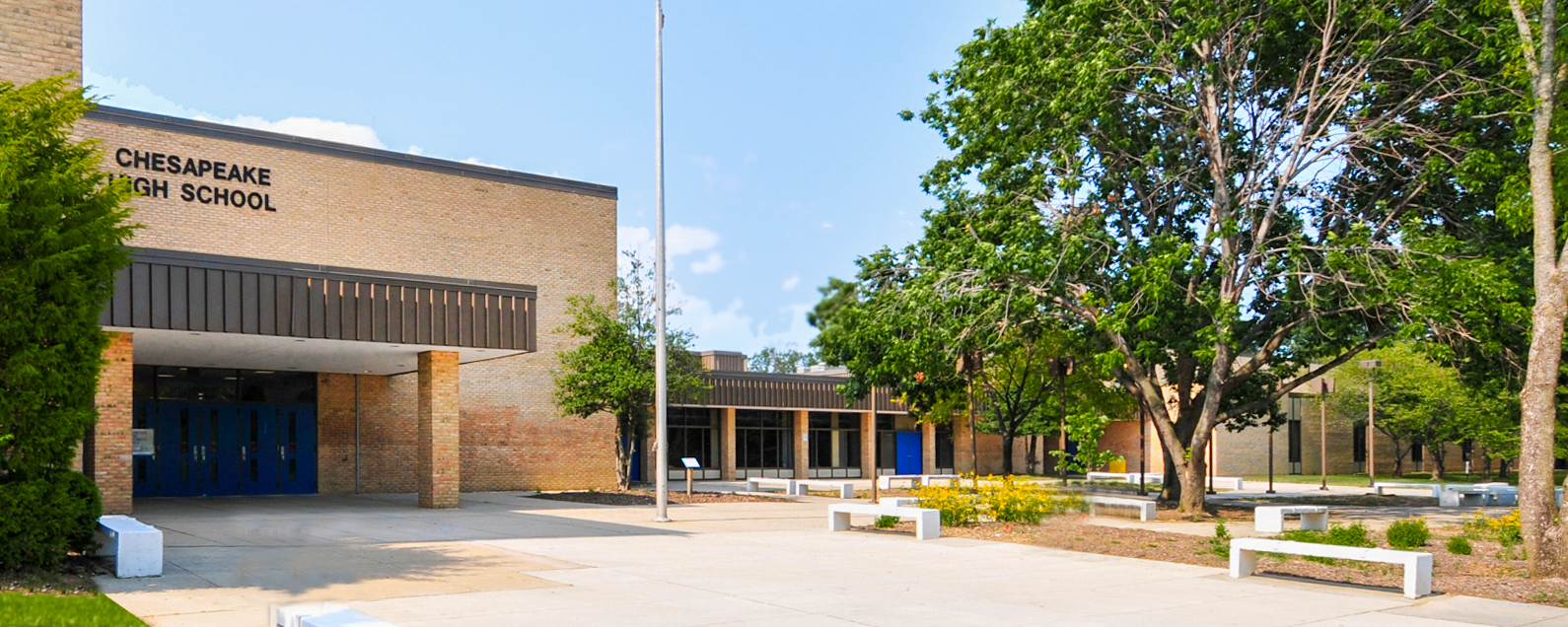 Front entrance to Chesapeake High School photo