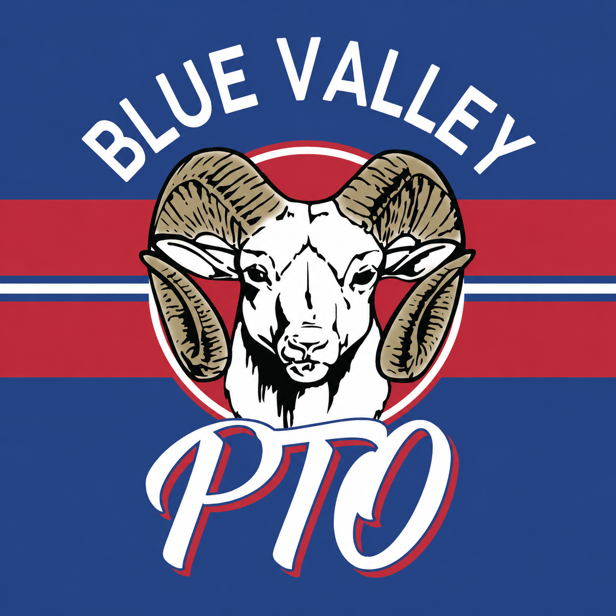 Blue Valley Rams PTO Logo