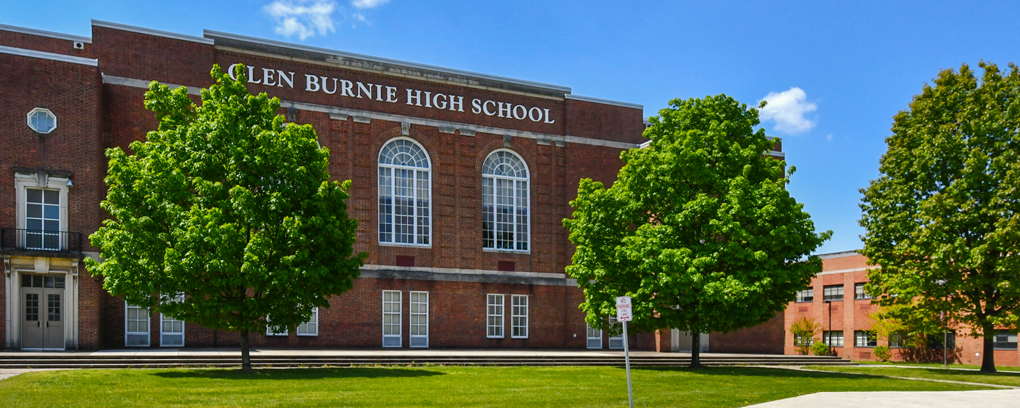 Front of Glen Burnie High School