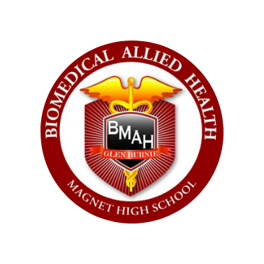 BIOMedical Allied Health Magnet High School BMAH Glen Burnie  Seal with caduceus symbol