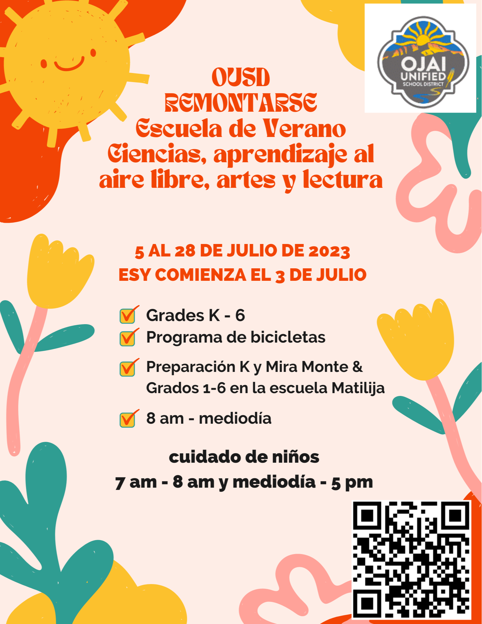 Summer Classes and Career Camps Ojai Unified School District