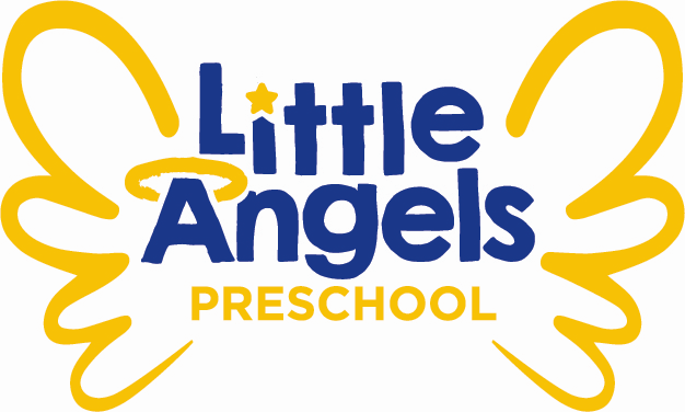 little angels preschool logo with wings