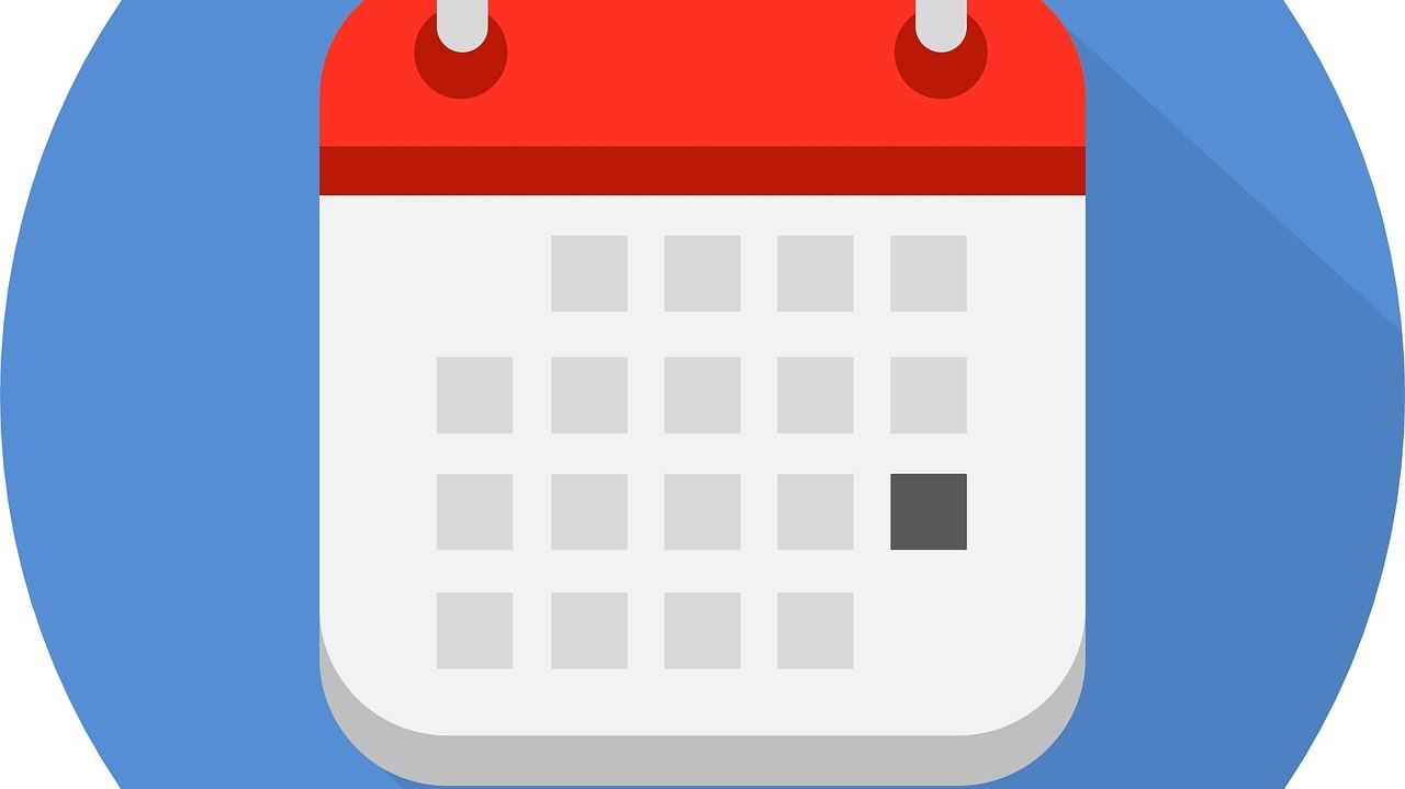 A photo of a calendar icon.