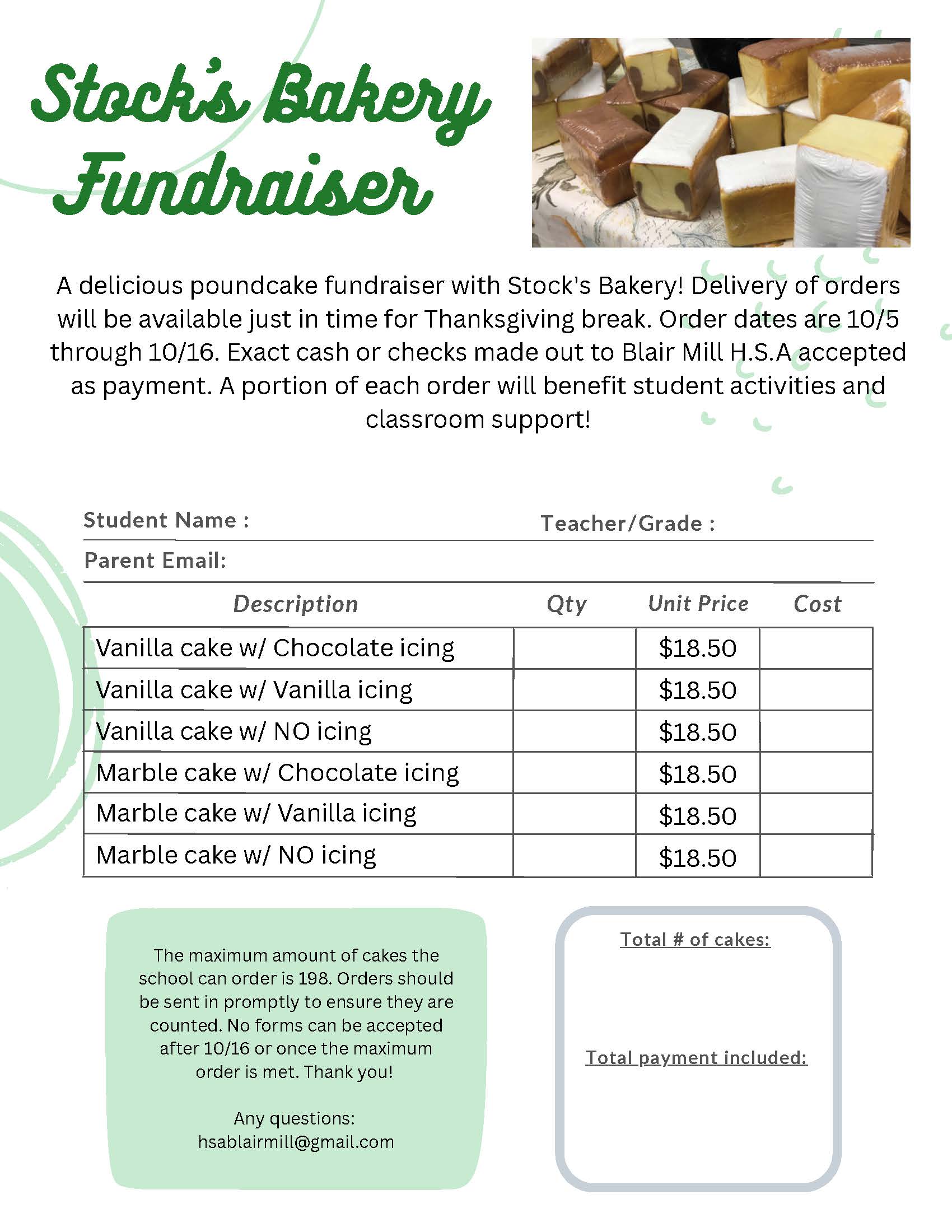 Stocks Pound Cake 