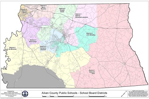 School Board Districts Map