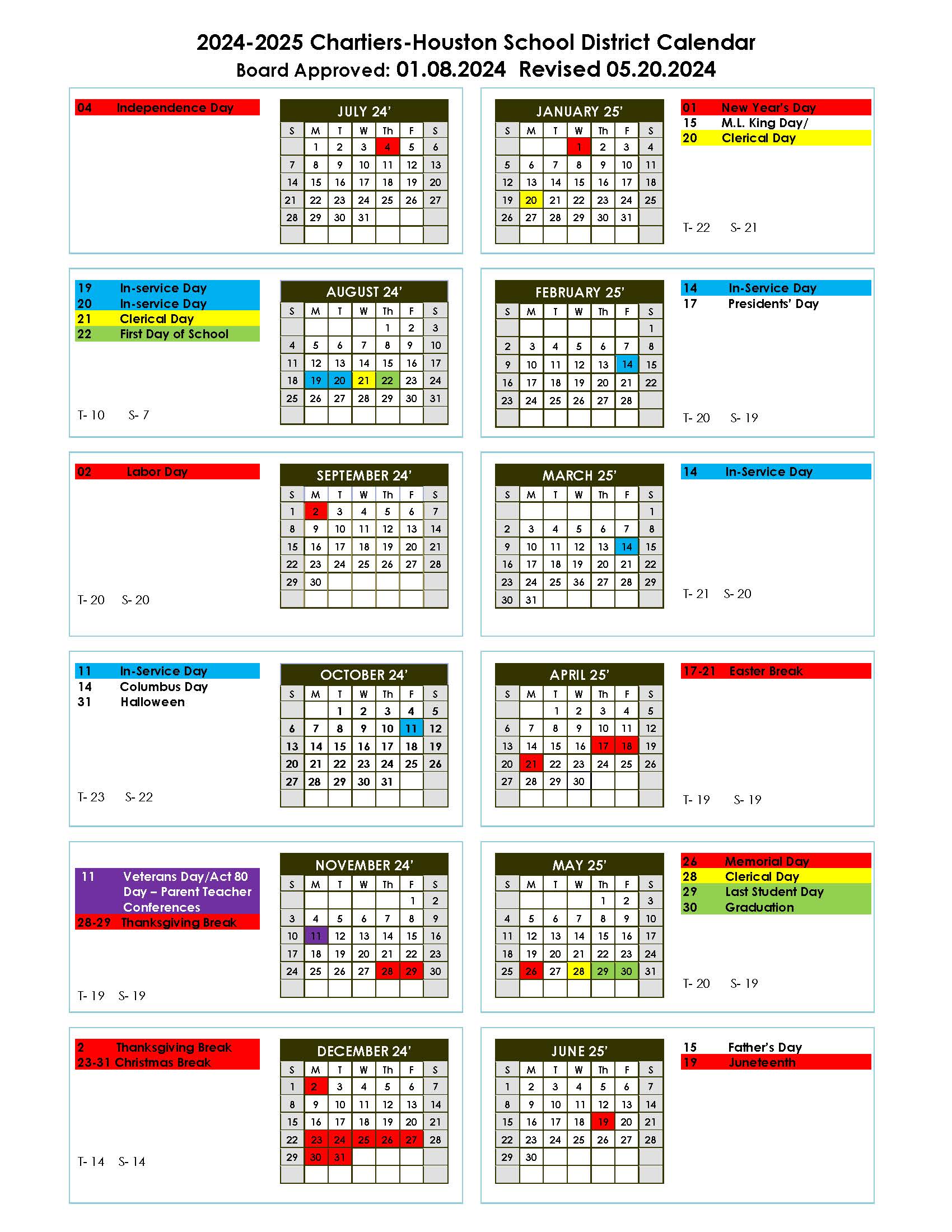 24-25 School Calander